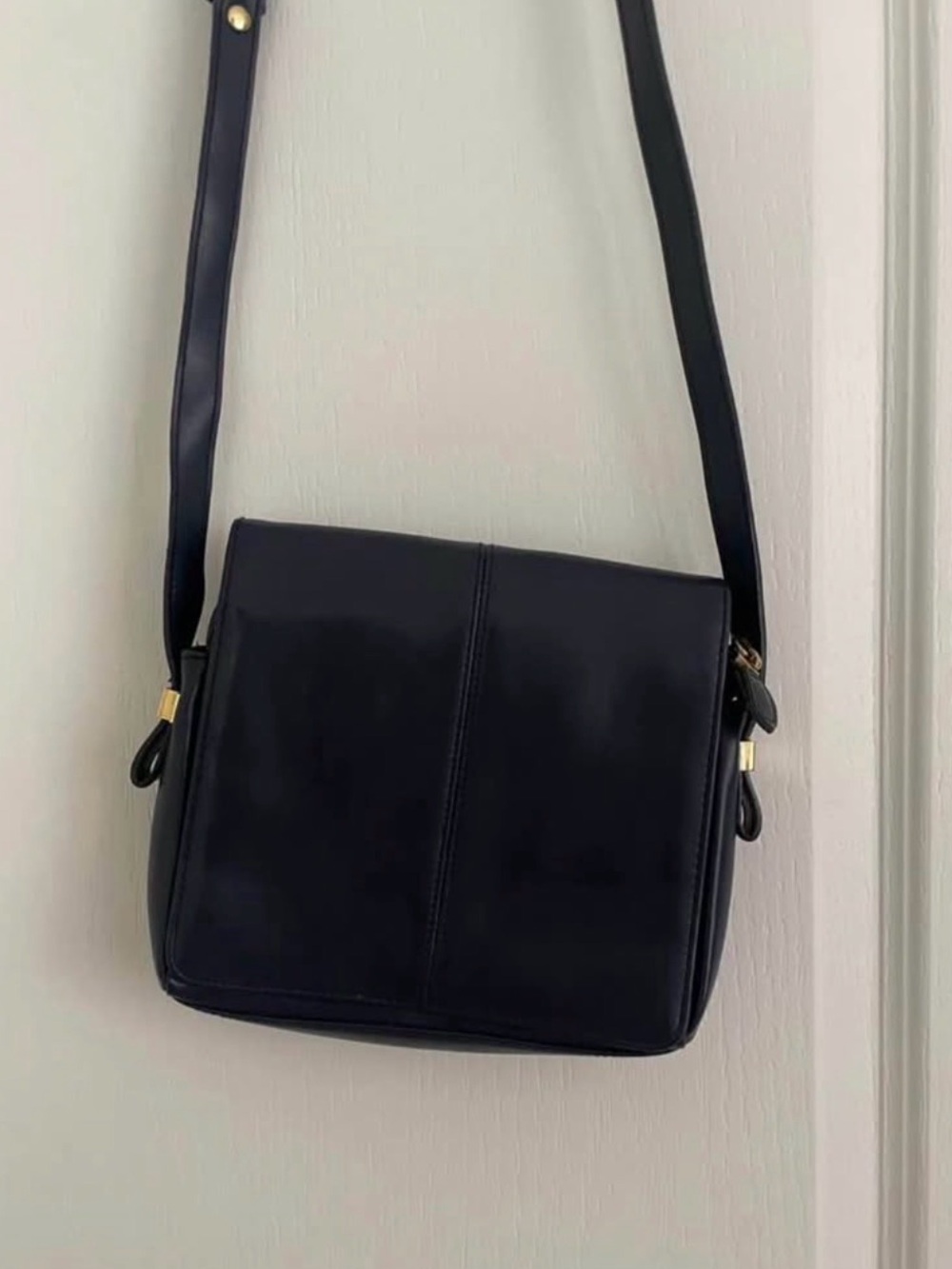 Liz Claiborne navy blue  Crossbody Shoulder Bag with Gold Accents